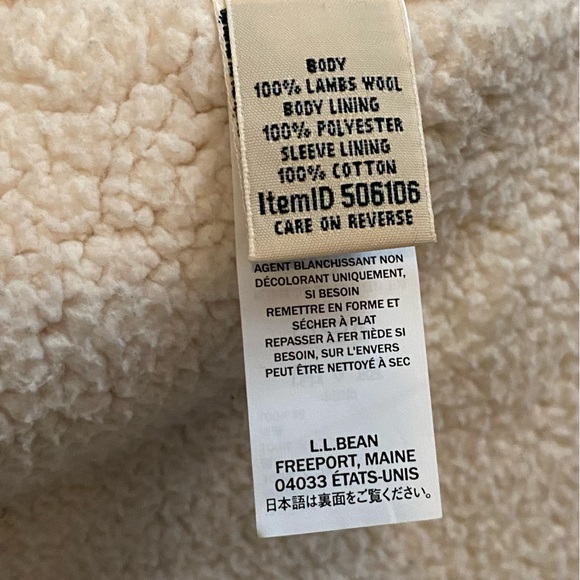 L.L. Bean Lambswool Fair Isle Sherpa Lined Jacket - Picture 8 of 12